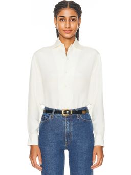 POLO RALPH LAUREN - Capri Relaxed Fit Silk Marocaine Shirt