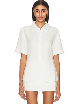 RENGGLI - Short Sleeve Linen Button Up Top