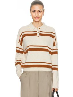 RENGGLI - Cashmere Striped Polo Top