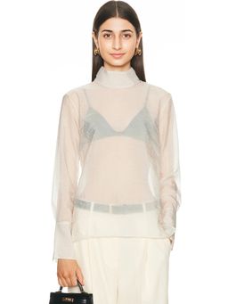 RENGGLI - Organza Turtleneck Blouse
