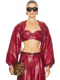 Rowen Rose - Faux Leather Bolero