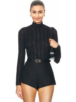 SABLYN - Hailey B Cropped Mock Neck Longsleeve Top
