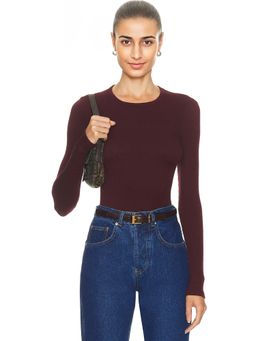 SABLYN - Quincy Long Sleeve Fitted Crewneck Top