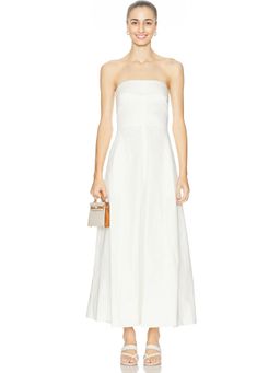 St. Agni - Sculpted Cotton Strapless Dress