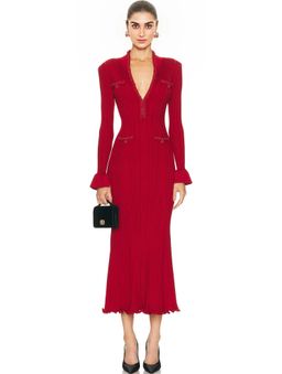 self-portrait - Pearl TrimDress