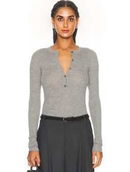 Sprwmn - Henley Long Sleeve Top