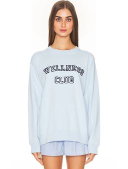 Sporty & Rich - Wellness Club Flocked Crewneck Sweatshirt