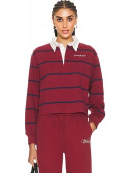 Sporty & Rich - Serif Logo Rugby Polo Top