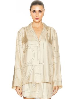 Toteme - Monogram Silk PJ Top