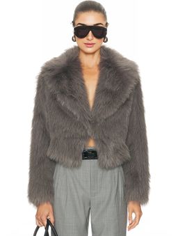 The Sei - Faux Fur Bomber Jacket