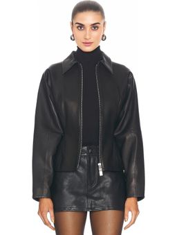 The Sei - Fitted Leather Jacket