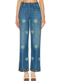 Valentino - Embroidered Wide Leg