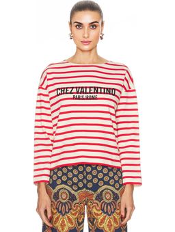 Valentino - Striped Cotton T Shirt