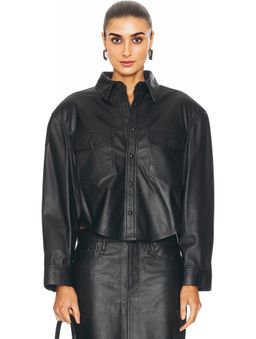 WARDROBE.NYC - Leather Shirt Jacket