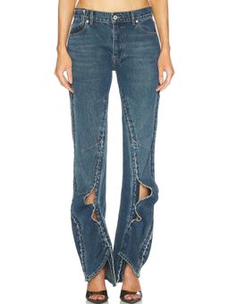Y/Project - Hook And Eye Straight Leg Jeans