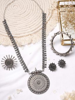 Teejh - by Joker and Witch Mythil Silver Oxidised Jewelry Gift Set