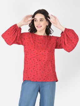 CRIMSOUNE CLUB - Women Red Floral Top