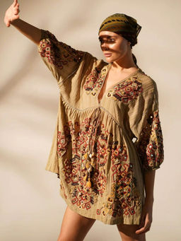 Nikita Mhaisalkar - Khaki Short Dress