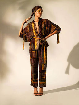 Nikita Mhaisalkar - Multicolour Abstract Print Lounge (Set of 3)