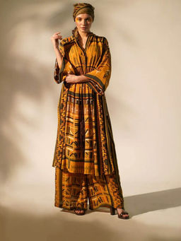 Nikita Mhaisalkar - Mustard Aztec Print Co Ord (Set of 2)