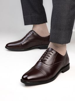 Alberto Torresi - Men's Brown Synthetic Oxfords