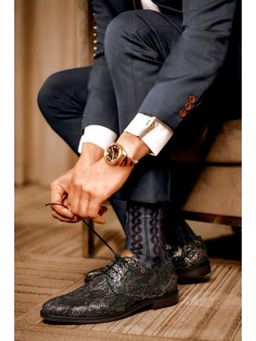 Alberto Torresi - Exotic Python Print Leather Lace-Up Derbies