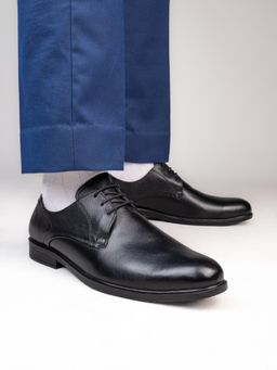 Alberto Torresi - Men's Black Leather Formal Derbies