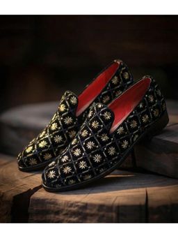 Alberto Torresi - Men's Partywear Slip-on Black Loafers