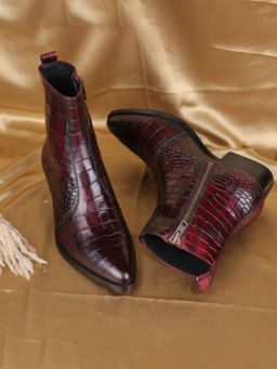 Mille Dollari - Men's Patterned Leather Casual Boots