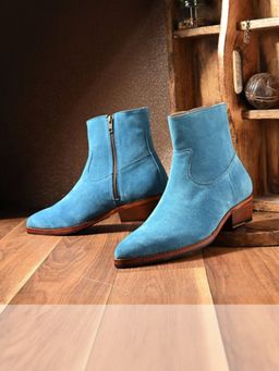 Mille Dollari - Men's Leather Pointed Toe Flatform Casual Boots