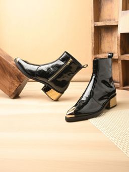 Mille Dollari - Men's Leather Textured Side-Zip Casual Boots