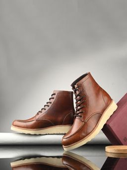 Mille Dollari - Men's Brown Leather Casual Boots