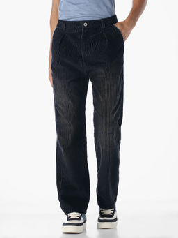 Jack & Jones - Dark Blue Dario Corduroy Loose Fit Jeans