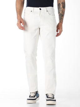 Jack & Jones - White Clark Straight Fit Jeans