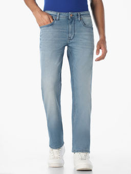 Jack & Jones - Light Blue Clark Straight Fit Jeans