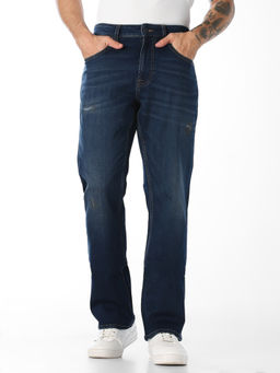 Jack & Jones - Navy Blue Dark Blue 5 Pocket Cliff Jeans