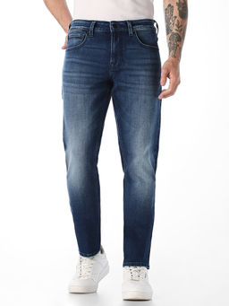 Jack & Jones - Dark Blue Washed Glenn Slim Fit Jeans
