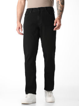 Jack & Jones - Black 5 Pocket Clark Straight Fit Jeans