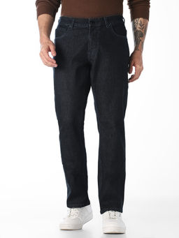 Jack & Jones - Navy Blue Clark Straight Fit Jeans