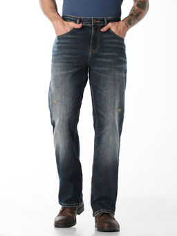 Jack & Jones - Blue Mildly Distressed Cliff Jeans