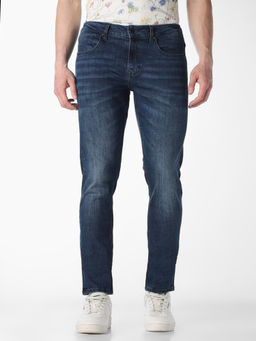 Jack & Jones - Navy Blue 4 Pocket Glenn Slim Fit Jeans