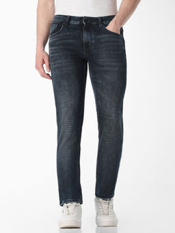 Jack & Jones - Blue 5 Pocket Knit Glenn Slim Fit Jeans