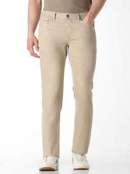 Jack & Jones - Beige Clark Straight Fit Jeans