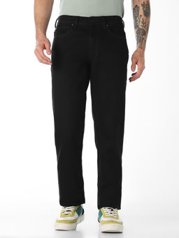Jack & Jones - Black 5 Pocket Clark Straight Fit Jeans