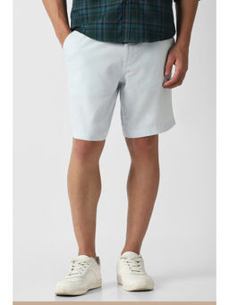 Van Heusen - Light Blue Solid Casual Shorts