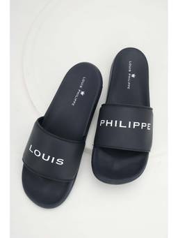 Louis Philippe - Graphic Navy Flip Flops