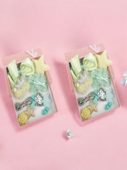 Yellow Bee - Cute Hair Clips Set For Girls - Lime (Pack of 2)