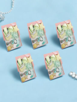 Yellow Bee - Cute Hair Clips Set For Girls - Lime (Pack of 5)