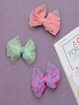 Yellow Bee - Bow Alligator Hair Clips For Girls - Multicolor (Pack of 3)