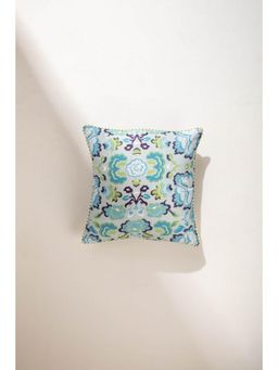 Freedom Tree - Gypsy Rose Thick Cotton Slub Blue Cushion Cover - 18x18 Inches